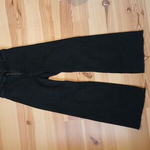 Zara Women's black wide leg jeans